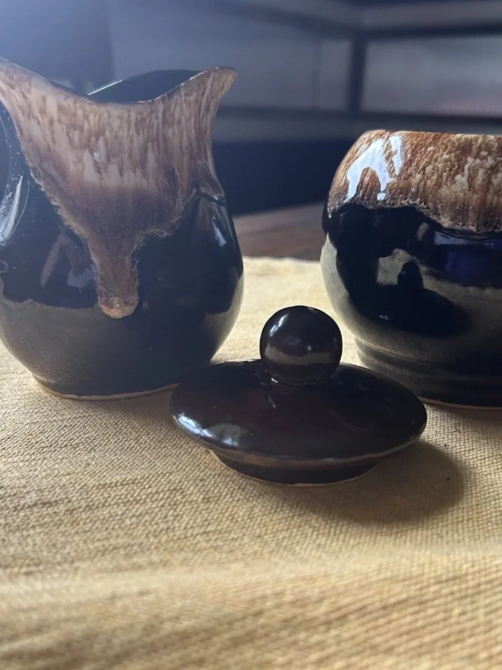 Vintage  Roseville Sugar & Creamer
